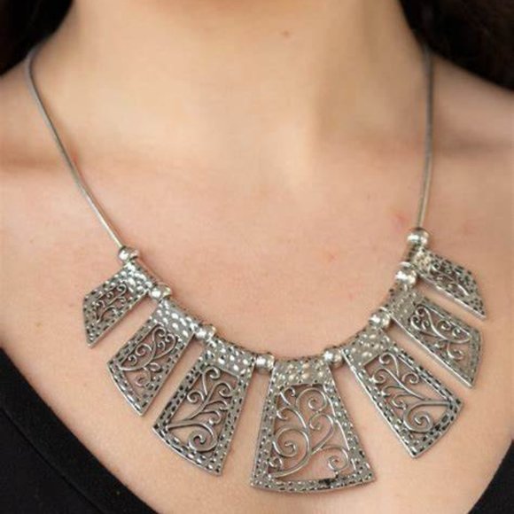 Vintage Vineyard Silver Necklace